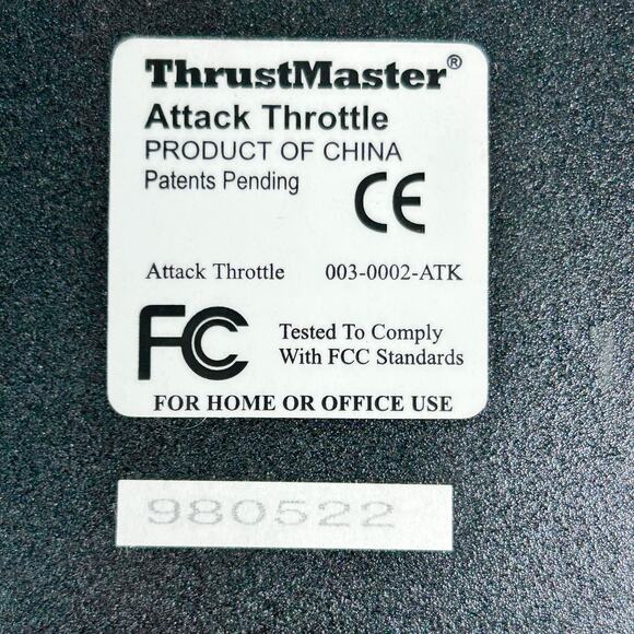 Vintage Flight Control Thrustmaster Attack Throttle Digital Game Used - Picture 12 of 12